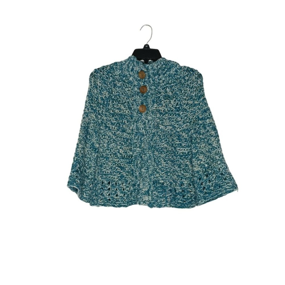 Free People Green Combo 3/4 sleeve sweater cardigan sz XS 3 button closure